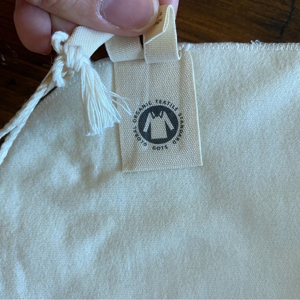 NWT Gray Label Booties 6-12M And Bib Set Cream Baby 100% Organic Cotton